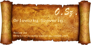 Orlovszky Szeverin névjegykártya